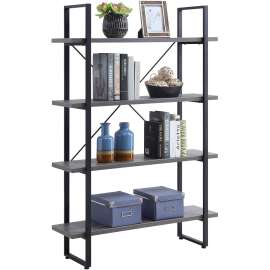 Lorell SOHO 4-Shelf Metal Frame Bookcase