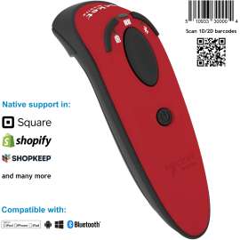 Socket Mobile DuraScan D740, Universal Barcode Scanner, Red, Wireless Connectivity, 19.50" Scan Distance, 1D, 2D, Imager