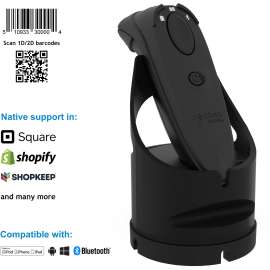 Socket Mobile DuraScan D740, Universal Barcode Scanner, Black & Charging Dock, Wireless Connectivity, 19.50" Scan Distance, 1D, 2D, Laser
