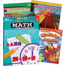 Shell Education Learn-At-Home Grade Level Math Bundle Printed Book