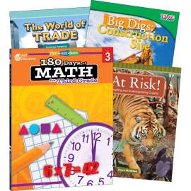 Shell Education Learn-At-Home Grade Level Math Bundle Printed Book