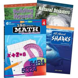 Shell Education Learn-At-Home Grade Level Math Bundle Printed Book