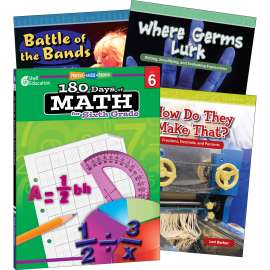 Shell Education Learn-At-Home Grade Level Math Bundle Printed Book