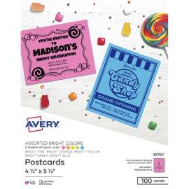 Avery® Astrobrights Laser, Inkjet Postcard