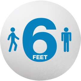 Lorell Blue 6 Feet Printed Personal Spacing Disks