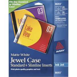 Avery® Jewel Case Insert, 5/Carton
