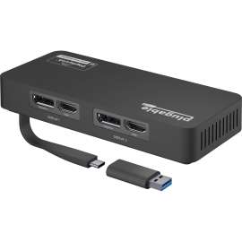 Plugable 4K DisplayPort and HDMI Dual Monitor Adapter For USB 3.0 & USB-C, Compatible with Windows and Mac, TAA Compliant