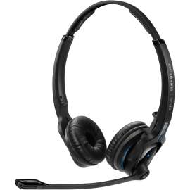 EPOS IMPACT MB Pro 2 Headset - Stereo - Wireless - Bluetooth - 82 ft - On-ear - Binaural - Noise Cancelling, Electret, Bi-directional, Condenser Microphone - Black