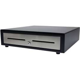 apg Standard- Duty 16â Electronic Point of Sale Cash Drawer , Vasario Series VBS320-1-BL1616 , with CD-101A Cable , Printer Compatible , Plastic Till with 5 Bill/ 5 Coin Compartments