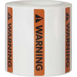 Avery® Thermal Printer WARNING Header Sign Labels, 2"H x 4"W