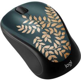 Logitech Design Collection Limited Edition Wireless Mouse with Colorful Designs, USB Unifying Receiver, 12 months AA Battery Life, Portable & Lightweight, Easy Plug & Play with Universal Compatibility, GOLDEN GARDEN, Optical, Wireless