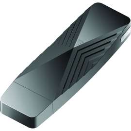 D-Link DWA-X1850 IEEE 802.11ax Dual Band Wi-Fi Adapter for Desktop Computer/Notebook, USB 3.2 Gen 1, 1.73 Gbit/s, 2.40 GHz ISM, 5 GHz UNII