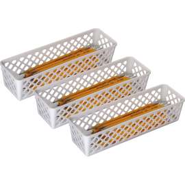 Officemate Achieva® Long Supply Basket, 3/PK