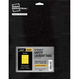 Avery® UltraDuty Lock Out Tag Out Hang Tags, 60/Pack