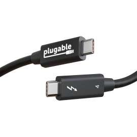 Plugable Thunderbolt 4 Cable [Thunderbolt Certified], 2M/6.4ft, 100W Charging, Single 8K or Dual 4K Displays, 40Gbps Data Transfer
