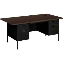 HON Mod Mobile Pedestal, Left or Right, 2-Drawers: Box/File, Legal/Letter, Sepia Walnut, 15" x 20" x 20"