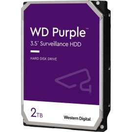 Wd Western Digital Purple WD22PURZ 2 TB Hard Drive, 3.5" Internal, SATA (SATA/600), Conventional Magnetic Recording (CMR) Method, Video Surveillance System Device Supported