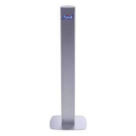PURELL® Messenger ES8 Silver Panel Floor Stand with Dispenser, Silver