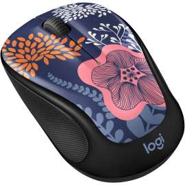 Logitech Design Collection Limited Edition Wireless Mouse with Colorful Designs, USB Unifying Receiver, 12 months AA Battery Life, Portable & Lightweight, Easy Plug & Play with Universal Compatibility, FOREST FLORAL, Travel Mouse, Optical