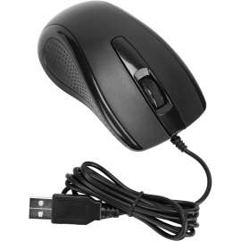 Targus Full-Size Optical Antimicrobial Wired Mouse - Full-size Mouse - Optical - Cable - Black - USB - 1000 dpi - Scroll Wheel - Symmetrical