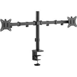V7 DM1GCD Clamp Mount for Monitor, 2 Display(s) Supported, 17" to 32" Screen Support, 19.84 lb Load Capacity, 75 x 75, 100 x 100