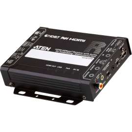 Aten Technologies ATEN VE2812PR HDMI HDBaseT Receiver with Audio De-Embedding / Bi-directional PoH - 1 Output Device - 492.13 ft Range - 1 x Network (RJ-45) - 1 x HDMI Out - 2160p - 4K - 4096 x 2160 - Twisted Pair - Category 6a - Rack-mountable