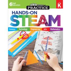 Shell Education 180 Days: Hands-On STEAM: Grade 1 Printed Book