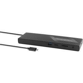 CODi Centro 1201 Multi-Display 85W MST USB-C Docking Station - for Notebook/Tablet/Smartphone/Monitor - Memory Card Reader - SD, microSD - USB Type C - 2 Displays Supported - 4K, Full HD - 3840 x 2160, 1920 x 1080 - 5 x USB Ports - 2 x USB 2.0 - 2 x