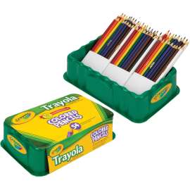 Colored Wood Pencil Trayola, 3.3 mm, 9 Assorted Colors, 54 Pencils/Set