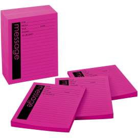 Self-Stick Message Pad, 4 x 5, Pink, 50-Sheet, 12/Pack