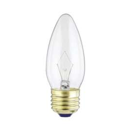 Westinghouse 25 W B11 Decorative Incandescent Bulb E26 (Medium) Warm White 2 pk
