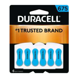 Duracell Zinc Air 675 1.4 V 625 Ah Hearing Aid Battery 6 pk