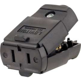 Leviton Commercial and Residential Thermoplastic Ground/Straight Blade Connector 1-15R