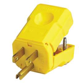 Leviton Industrial Nylon Grounding Plug 5-15P 18-10 AWG 2 Pole 3 Wire