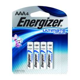 Energizer Ultimate Lithium AAA 1.5 V 1250 Ah Battery L92BP-4 4 pk