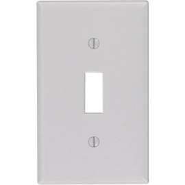Leviton Gray 1 gang Thermoset Plastic Toggle Wall Plate 1 pk