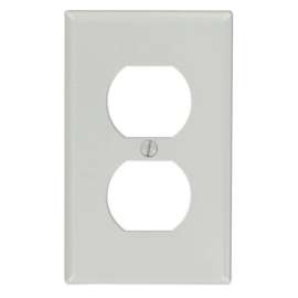 Leviton Gray 1 gang Thermoset Plastic Duplex Wall Plate 1 pk