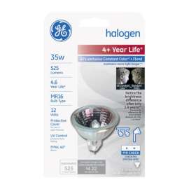GE Constant Color 35 W MR16 Floodlight Halogen Bulb 525 lm White 1 pk