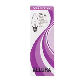 Satco ALLURA 25 W B11 Chandelier Incandescent Bulb E26 (Medium) Soft White 1 pk