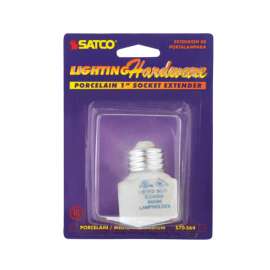 Satco Porcelain Medium Base Socket Extender 1 pk