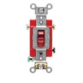 Leviton Industrial 20 amps Toggle Switch Red 1 pk