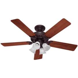 Hunter Studio 52 in. New Bronze Brown LED Indoor Ceiling Fan