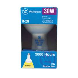 Westinghouse 30 W R20 Floodlight Incandescent Bulb E26 (Medium) White 1 pk