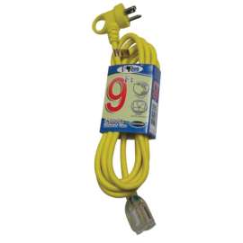 Conntek Indoor or Outdoor 9 ft. L Yellow Extension Cord 16/3 SJTW