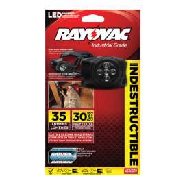 Rayovac Workhorse Pro 35 lm Black LED Headlight AAA Battery