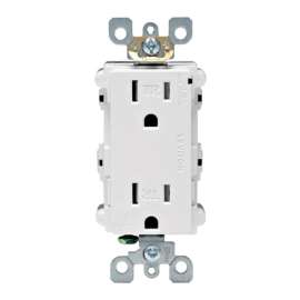Leviton Decora Plus 15 amps 125 V Duplex White Surge Protection Receptacle Outlet 5-15R 1 pk