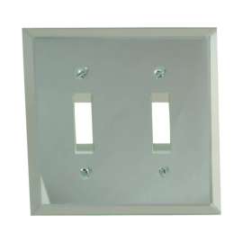 Amerelle Mirror Clear 2 gang Acrylic Toggle Wall Plate 1 pk