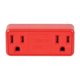 Thermocube Non-Polarized 2 outlets Outlet Converter Surge Protection 1 pk