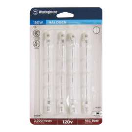 Westinghouse 150 W T3 Double-Ended Halogen Bulb 2,600 lm White 4 pk