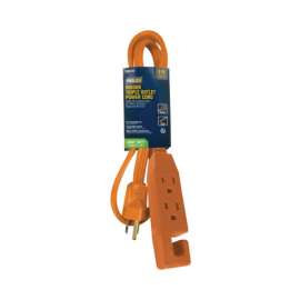 Projex Indoor 3 ft. L Orange Triple Outlet Cord